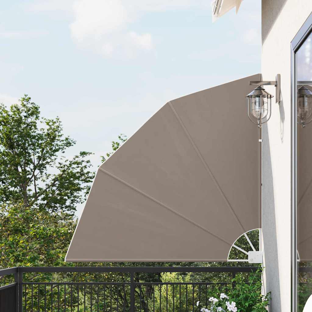 Balcony Privacy Screen 140 x 140 cm Polyester Taupe