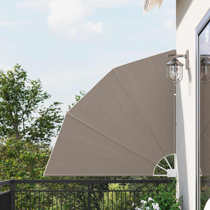Balcony Privacy Screen 140 x 140 cm Polyester Taupe