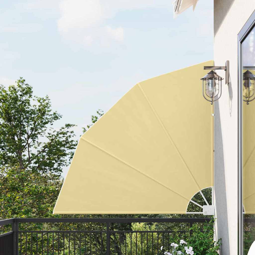 Balcony Privacy Screen 140 x 140 cm Polyester Sand