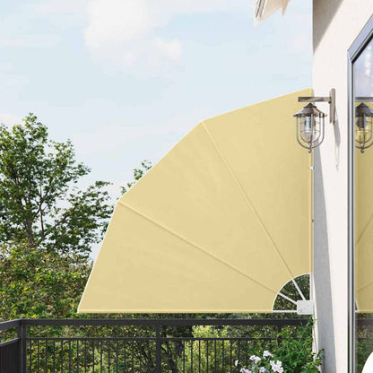 Balcony Privacy Screen 140 x 140 cm Polyester Sand