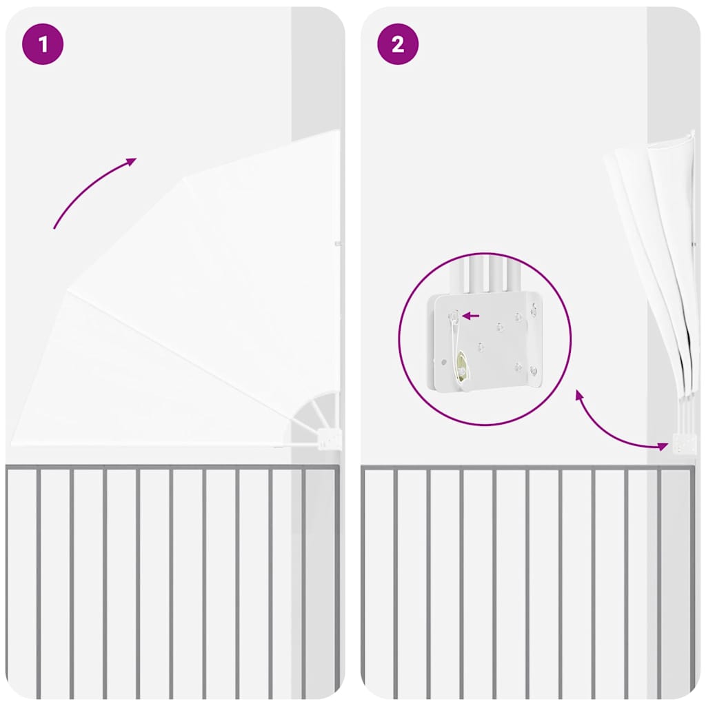 Balcony Privacy Screen 140 x 140 cm Polyester White