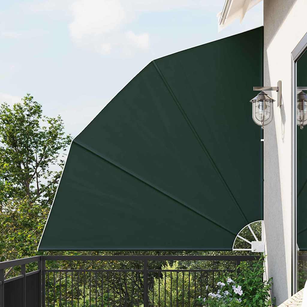 Balcony Privacy Screen 210 x 210 cm Polyester Dark Green