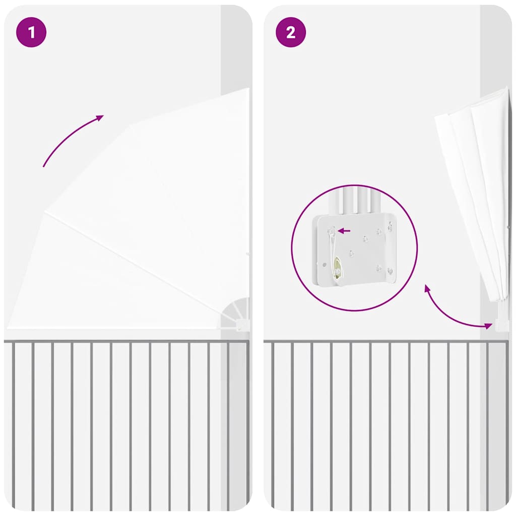 Balcony Privacy Screen 210 x 210 cm Polyester White