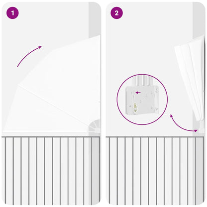 Balcony Privacy Screen 210 x 210 cm Polyester White