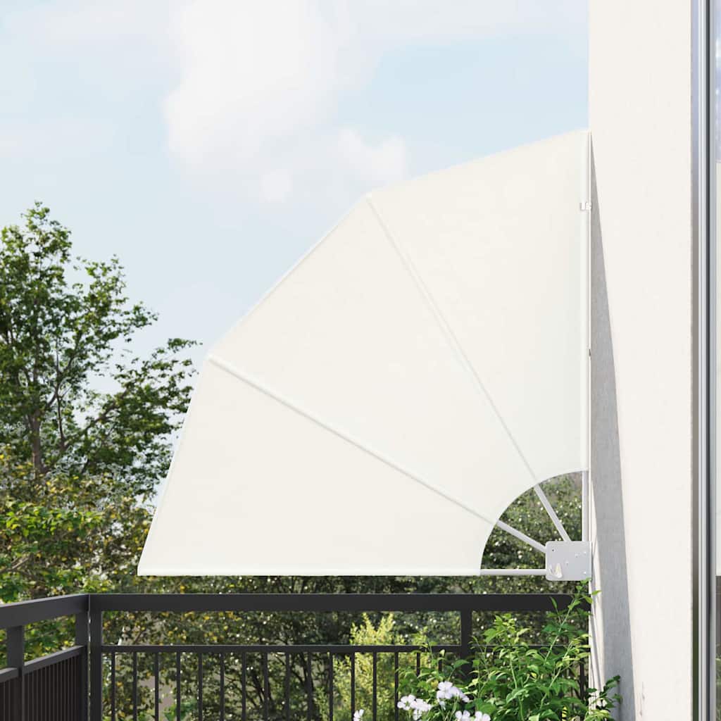 Balcony Privacy Screen 115 x 115 cm Polyester Cream