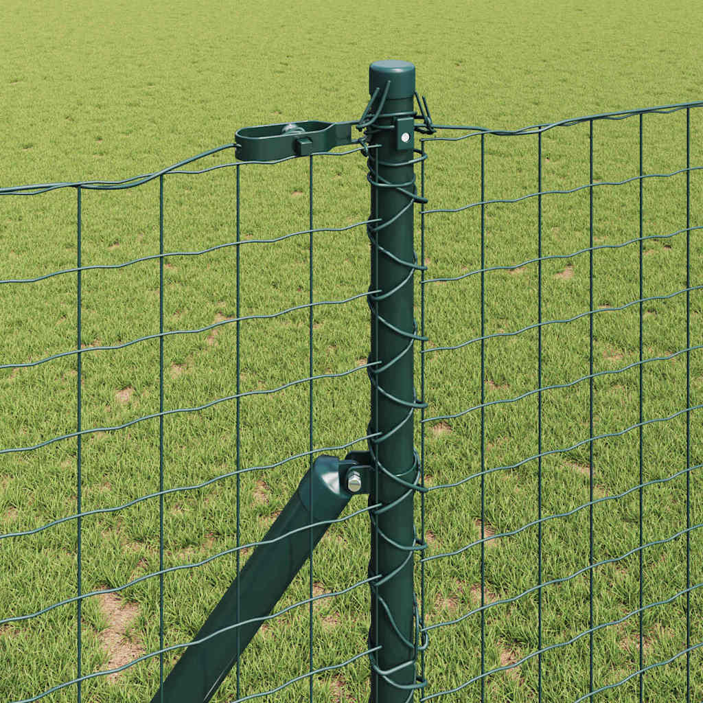 Fence Post 13 pcs Green Steel