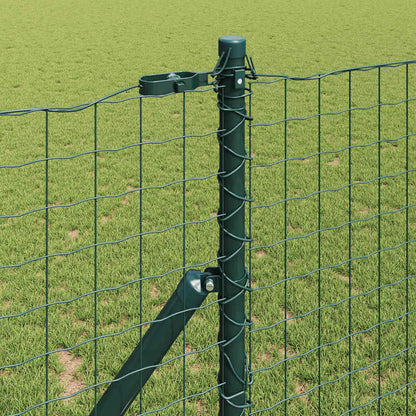 Fence Post 13 pcs Green Steel