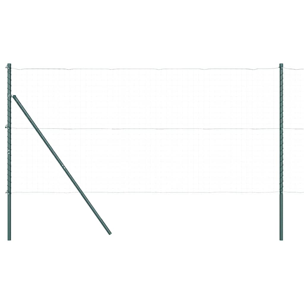 Fence Post 13 pcs Green Steel