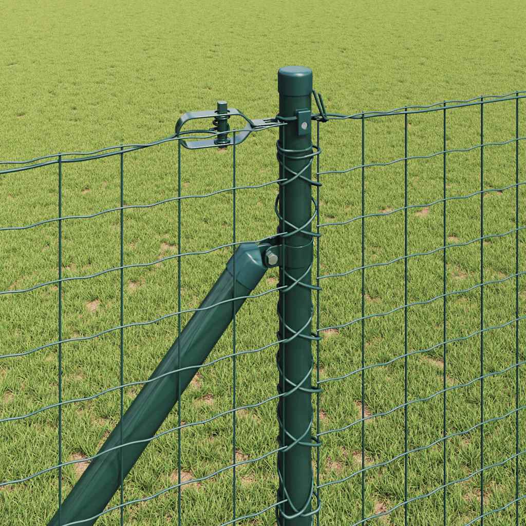 Fence Post 13 pcs Green Steel