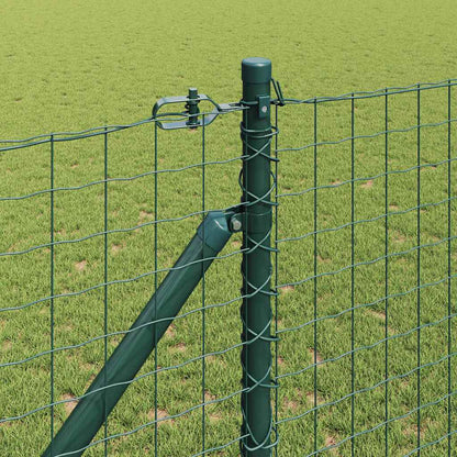 Fence Post 13 pcs Green Steel