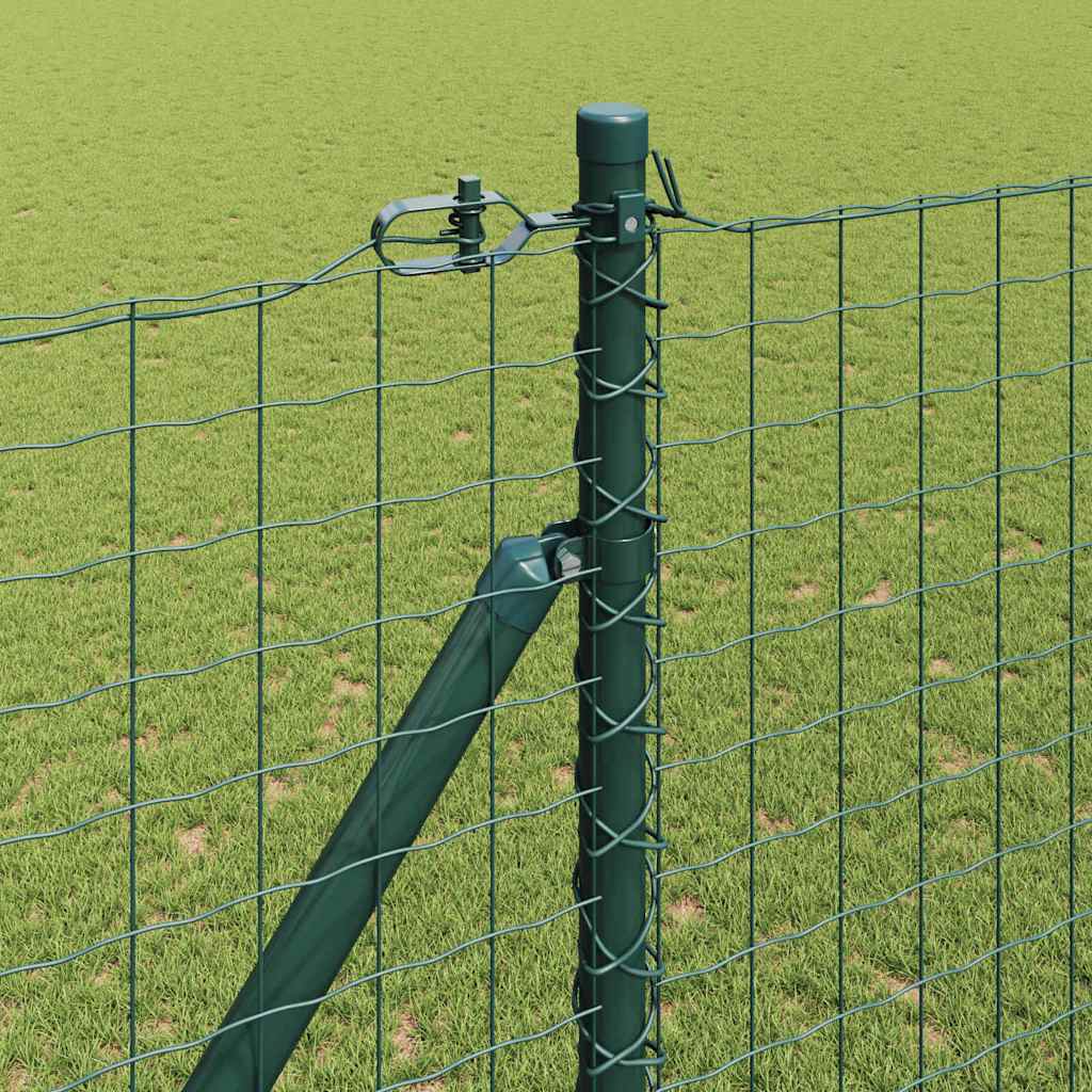 Fence Post 13 pcs Green Steel