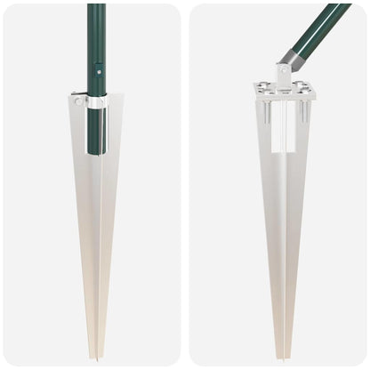 Fence Post 13 pcs Green Steel