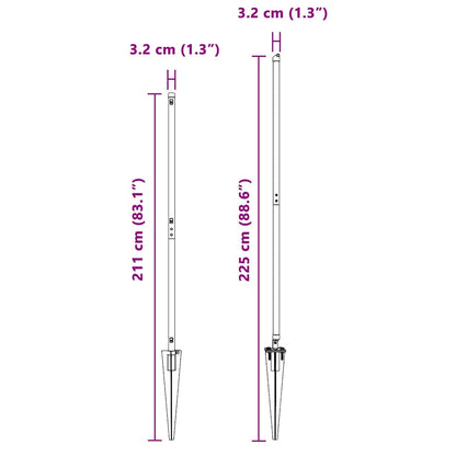 Fence Post 13 pcs Green Steel