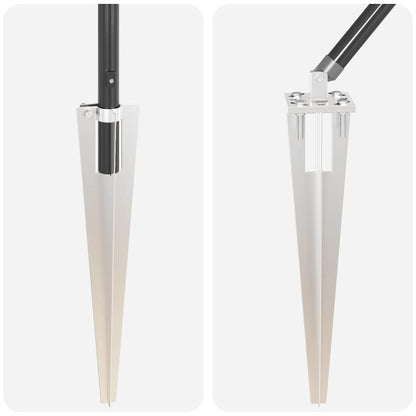 Fence Post 13 pcs Grey Steel