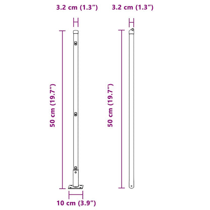 Fence Post 13 pcs Green Steel