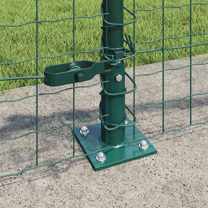 Fence Post 7 pcs Green Steel