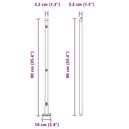 Fence Post 13 pcs Green Steel
