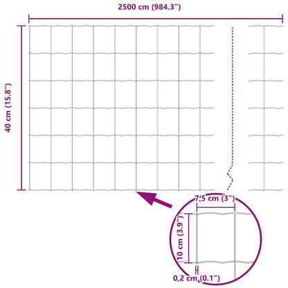 Euro Fence Silver 0.4 x 25 m Hot dip galvanized iron