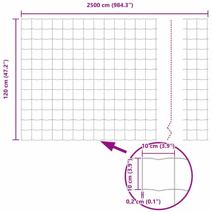 Euro Fence 1.2 x 25 m PVC-coated iron