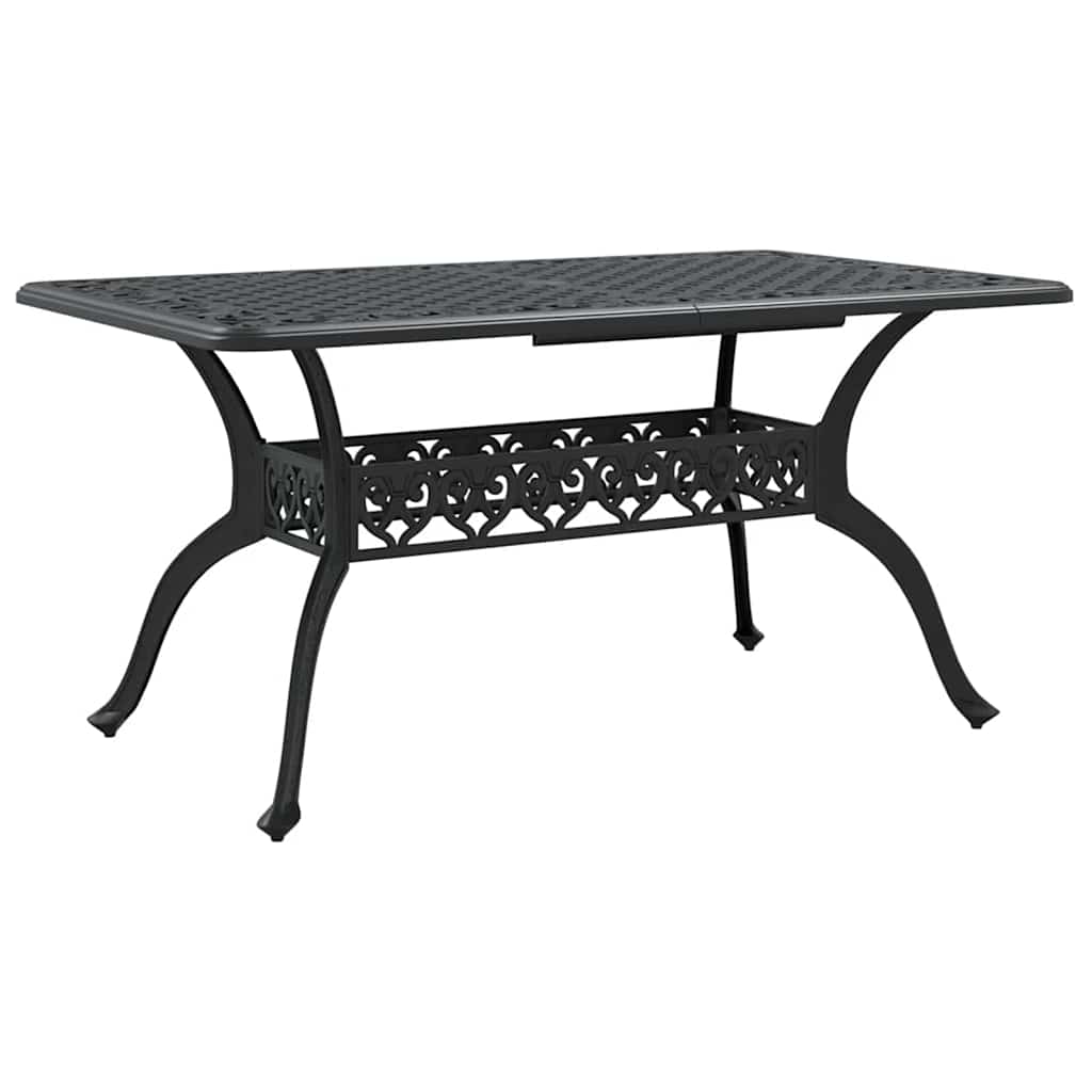 Garden Dining Set 5 pcs Black Aluminium