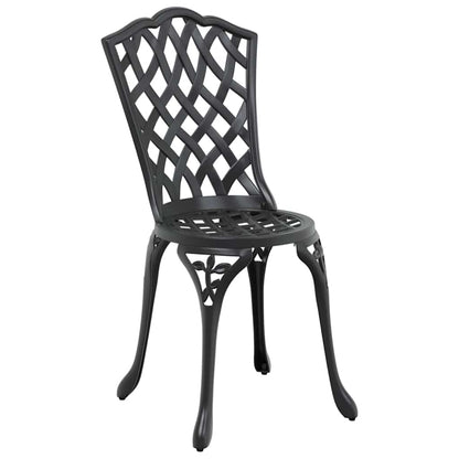 Garden Dining Set 5 pcs Black Aluminium