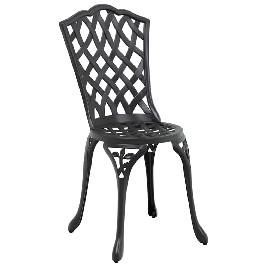 Garden Dining Set 7 pcs Black Aluminium