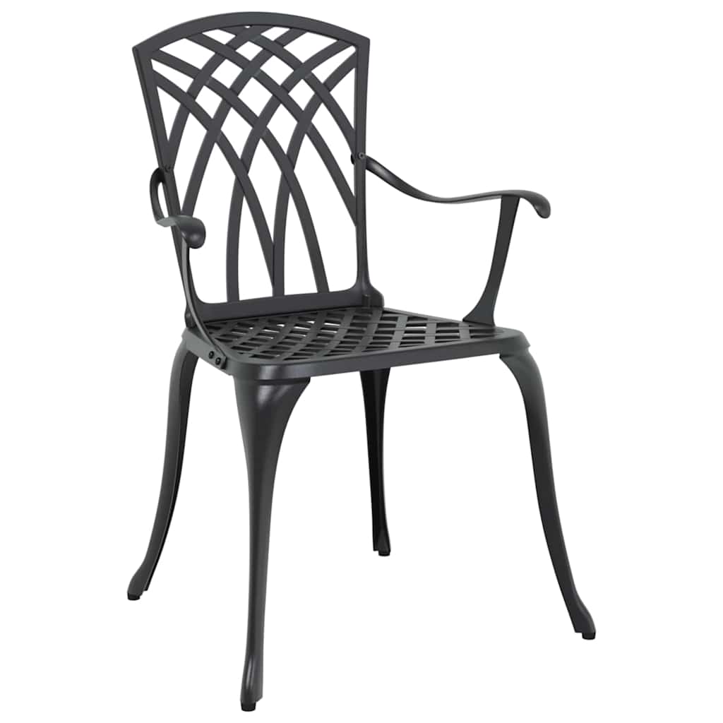 Garden Dining Set 5 pcs Black Aluminium