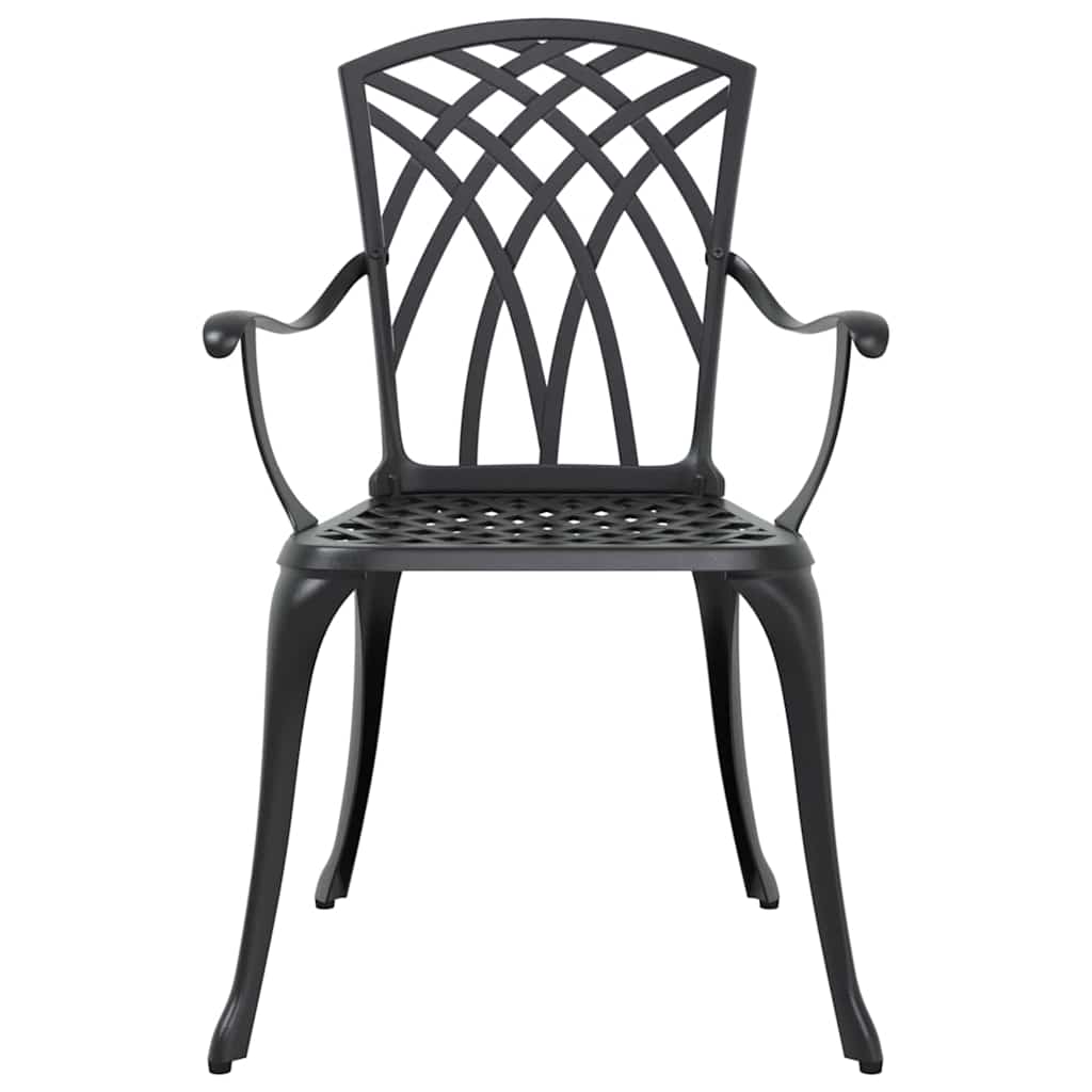 Garden Dining Set 5 pcs Black Aluminium