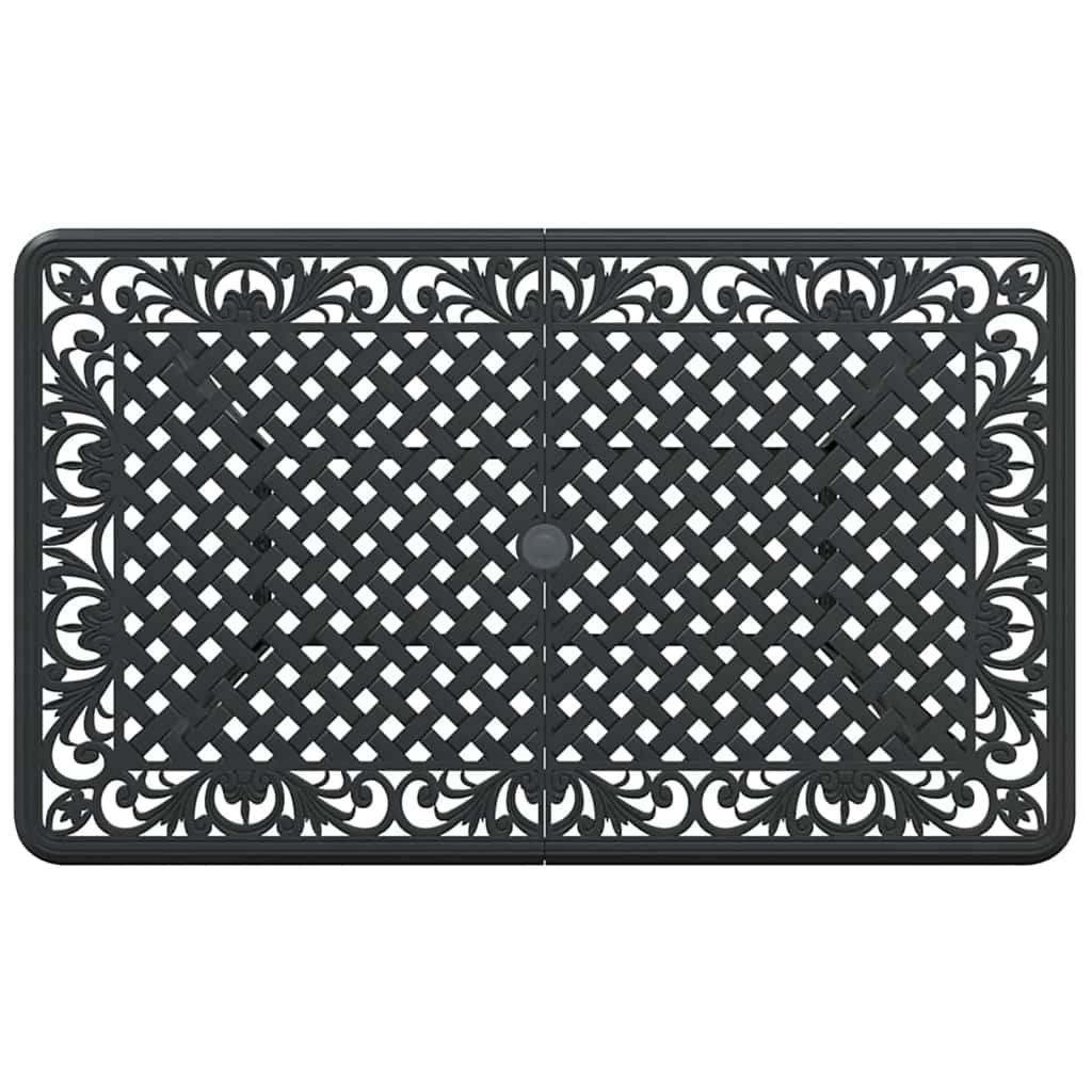 Garden Dining Set 7 pcs Black Aluminium