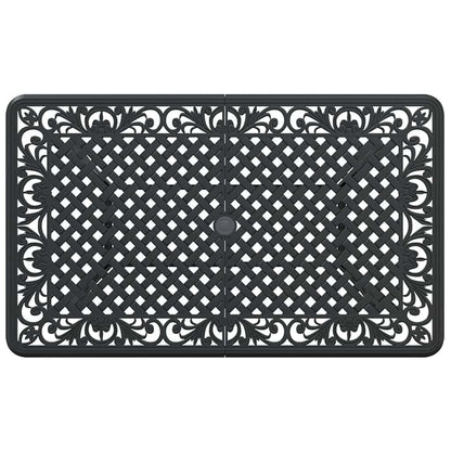 Garden Dining Set 7 pcs Black Aluminium