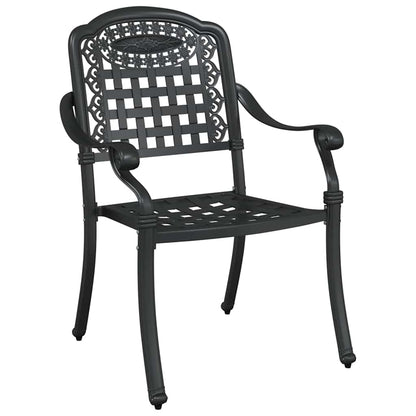 Garden Dining Set 5 pcs Black Aluminium