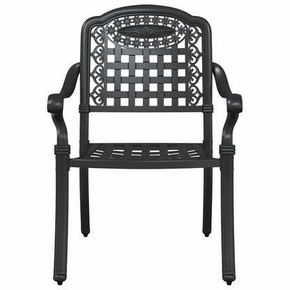 Garden Dining Set 5 pcs Black Aluminium