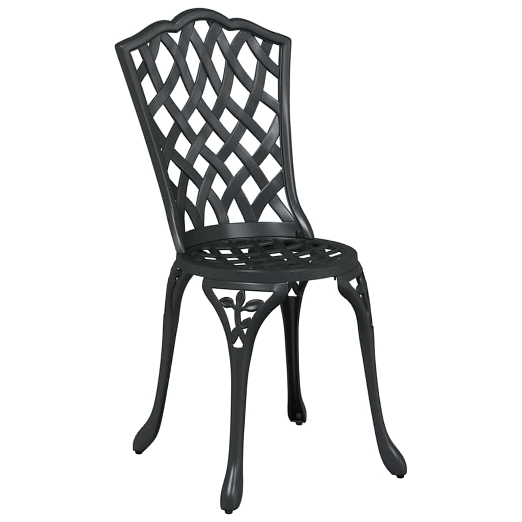 Garden Dining Set 5 pcs Black Aluminium