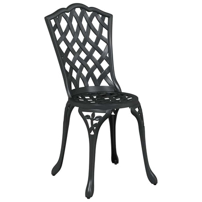 Garden Dining Set 5 pcs Black Aluminium