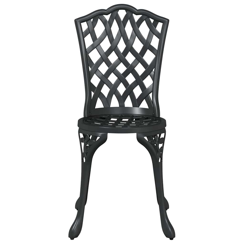 Garden Dining Set 5 pcs Black Aluminium