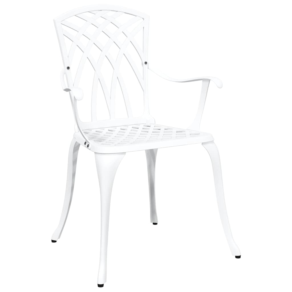 Garden Dining Set 5 pcs White Aluminium