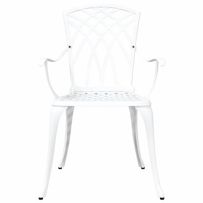 Garden Dining Set 5 pcs White Aluminium