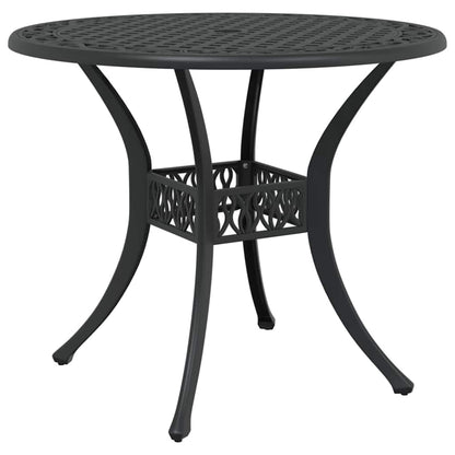 Garden Dining Set 7 pcs Black Aluminium