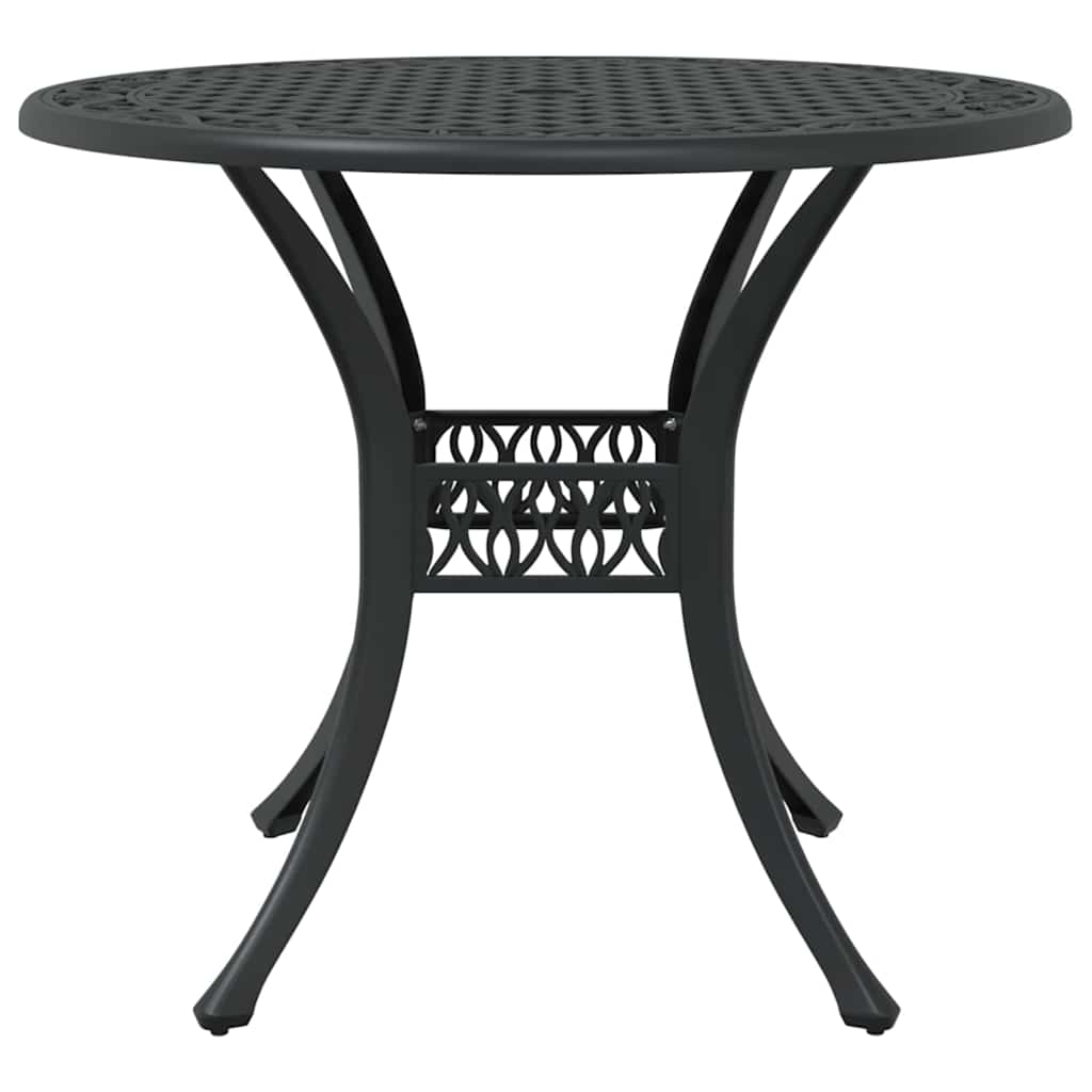 Garden Dining Set 7 pcs Black Aluminium