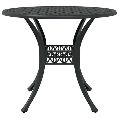 Garden Dining Set 7 pcs Black Aluminium