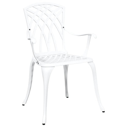 Garden Dining Set 7 pcs White Aluminium