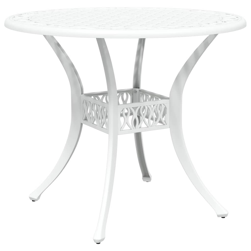 Garden Dining Set 7 pcs White Aluminium