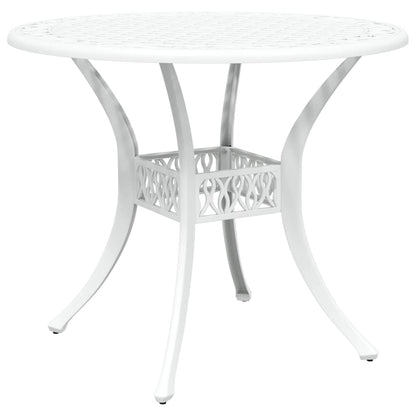 Garden Dining Set 7 pcs White Aluminium