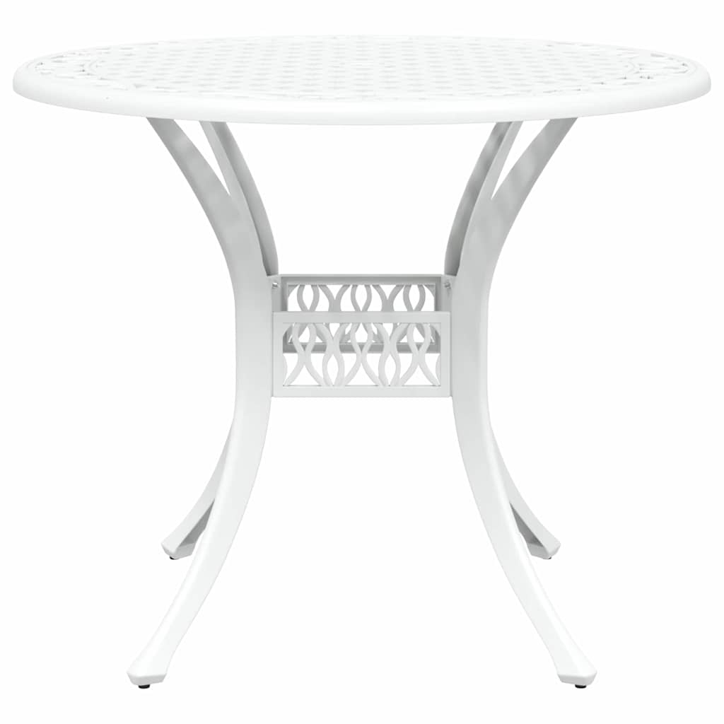 Garden Dining Set 7 pcs White Aluminium