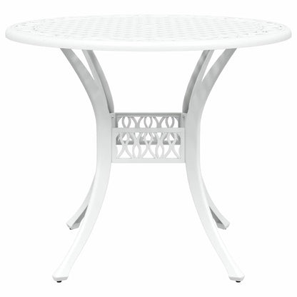 Garden Dining Set 7 pcs White Aluminium