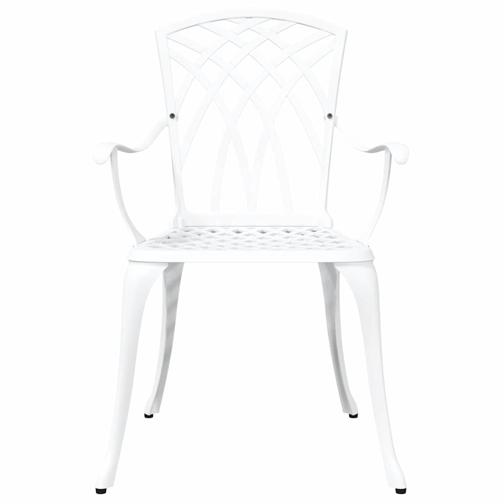 Garden Dining Set 7 pcs White Aluminium