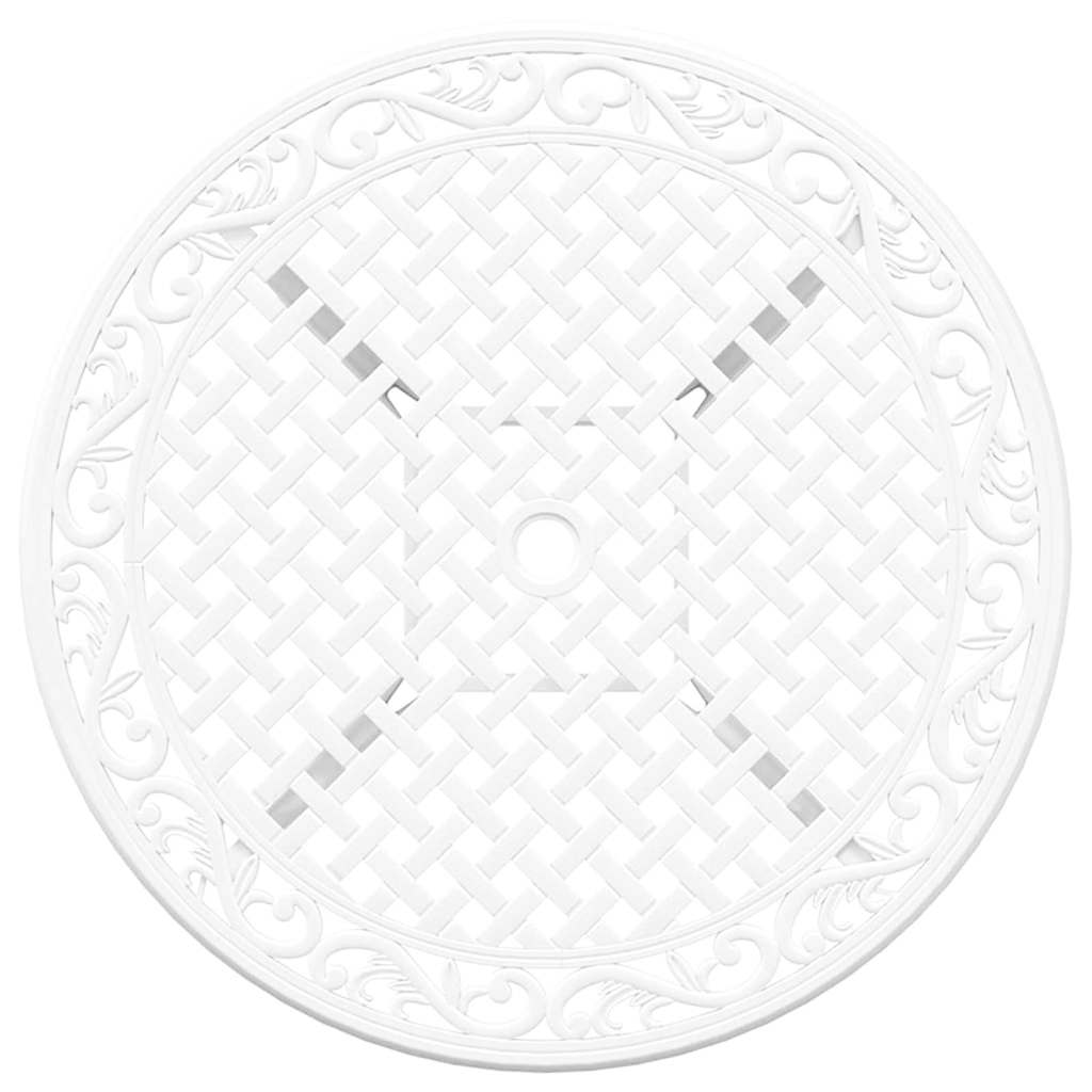 Garden Dining Set 7 pcs White Aluminium