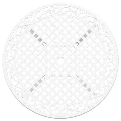 Garden Dining Set 7 pcs White Aluminium