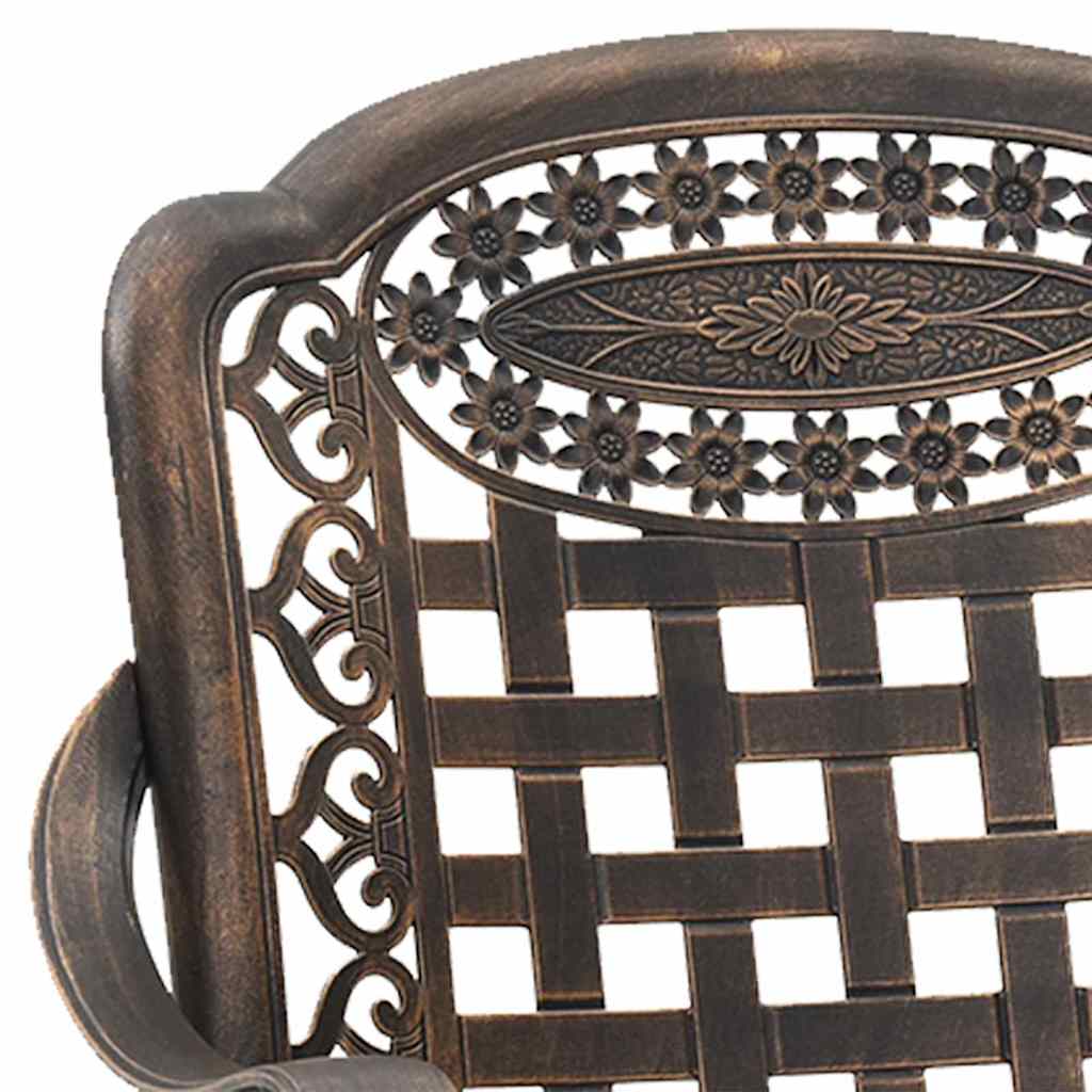 Garden Table Set 3 pcs Bronze Cast Aluminium