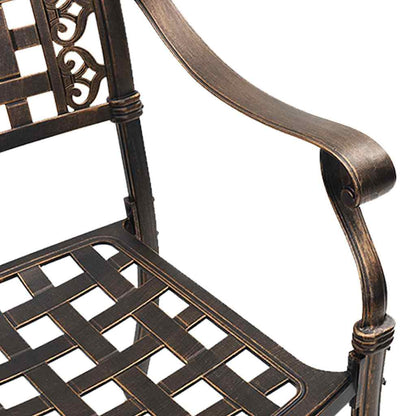 Garden Table Set 3 pcs Bronze Cast Aluminium